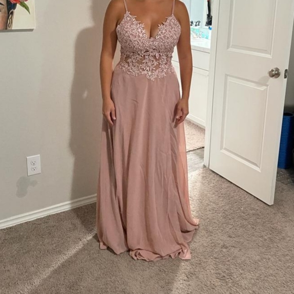 Dusty Rose Long dress - Picture 1 of 2